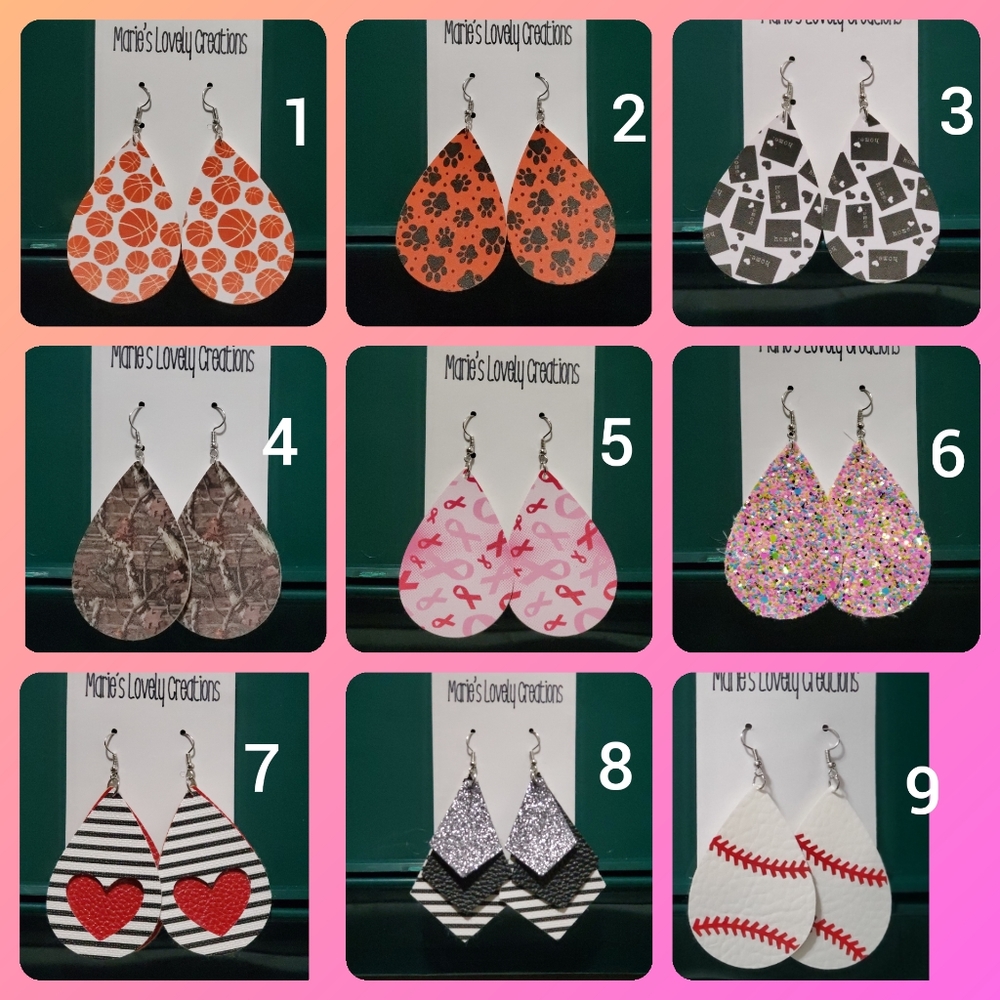 Faux Leather Earrings